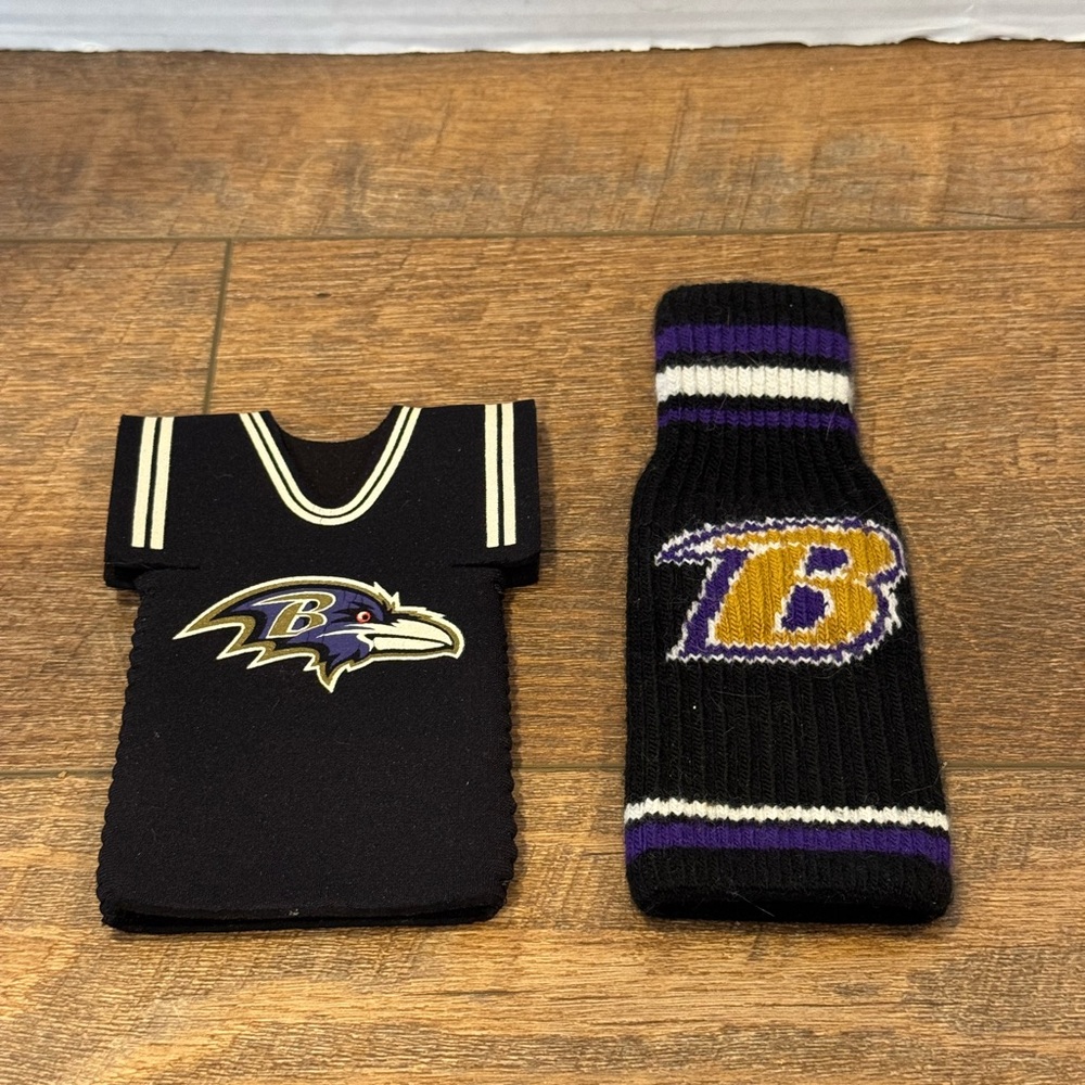Set of 2 NFL Baltimore Ravens Beer Coozies